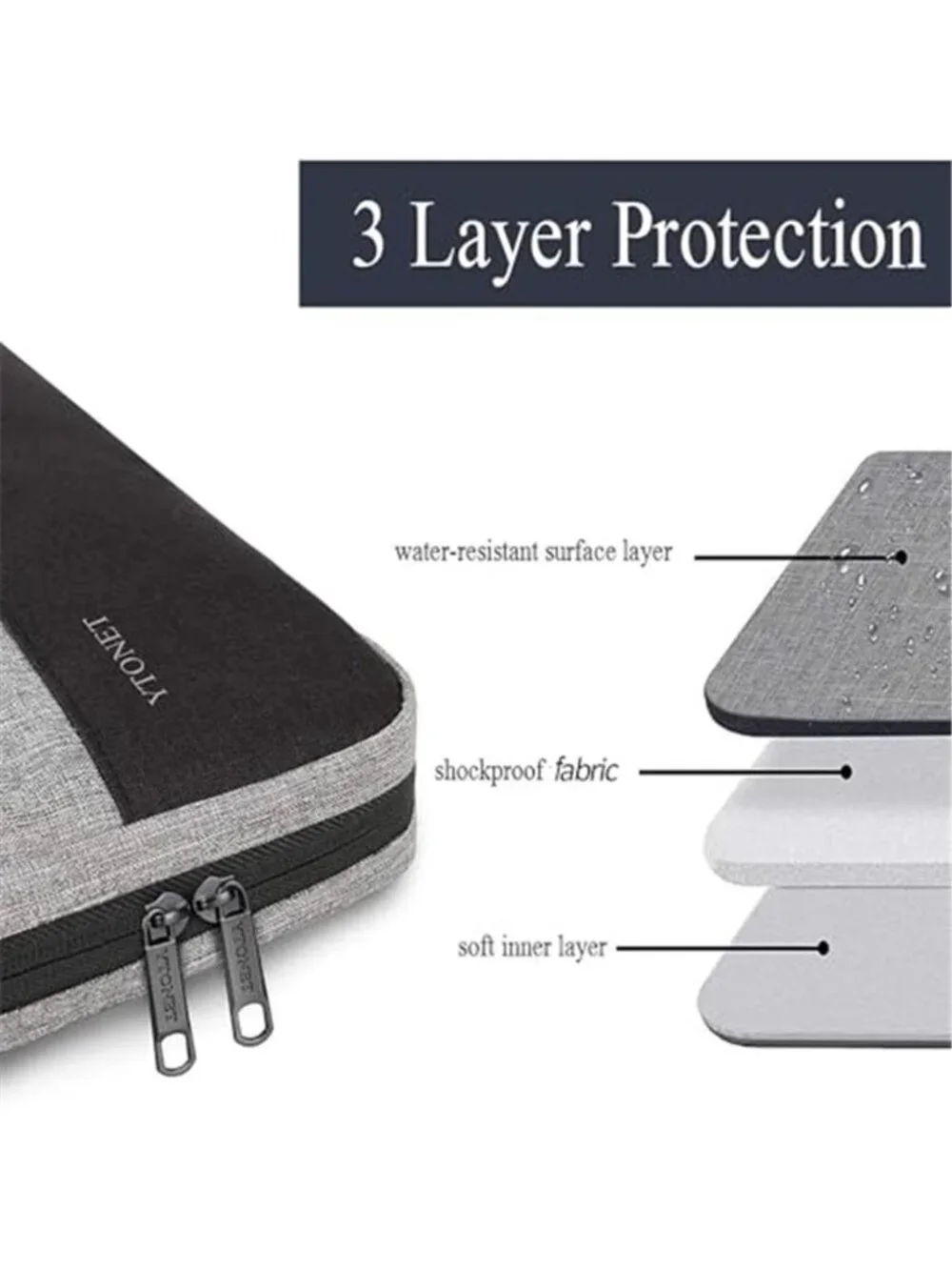 Laptop Case, 15.6 inch TSA Laptop Sleeve Computer Bag Water Resistant